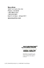 Preview for 16 page of Assa Abloy Securitron EL-TSH-BK Installation And Operation Instructions Manual