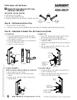 Preview for 8 page of Assa Abloy v.G1 Sargent Installation Instructions Manual