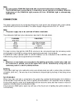 Preview for 6 page of ASTEL LIGHTING CASCADA LPR1280 Operating Instructions Manual