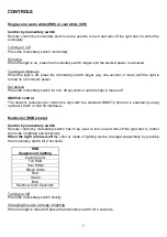 Preview for 7 page of ASTEL LIGHTING CASCADA LPR1280 Operating Instructions Manual