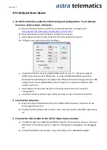 Preview for 1 page of astra telematics AT110 Quick Start Manual