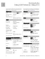 Preview for 4 page of Astra Dialog 3213 Quick Reference Manual