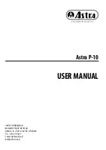 Astra P-10 User Manual preview