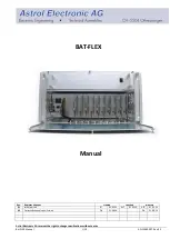 Astrol Electronic BAT-FLEX Manual preview