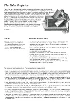 Preview for 2 page of AstroMedia Solar Projector Manual