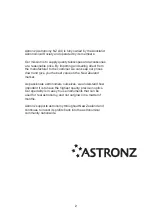 Preview for 2 page of ASTRONZ DOBSONIAN GS680 Owner'S Manual