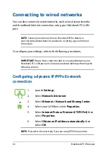 Preview for 62 page of Asus E10750 E-Manual