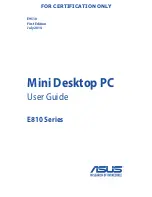 Preview for 1 page of Asus E810 Series User Manual