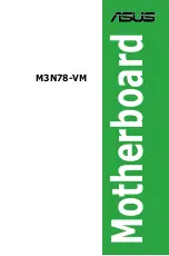 Preview for 1 page of Asus M3N78-VM - Motherboard - Micro ATX User Manual