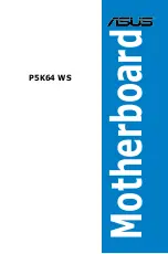 Asus P5K64 WS User Manual preview