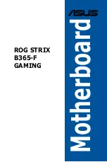 Asus ROG STRIX B365-F GAMING Manual preview