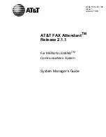 AT&T FAX Attendant Release 2.1.1 System Manager'S Manual preview