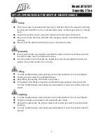 Preview for 3 page of ATD Tools ATD-7317 Operating Instructions And Parts Manual