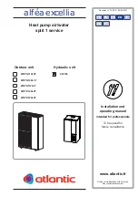 Atlantic Alfea Excellia 11 Installation And Operating Manual preview