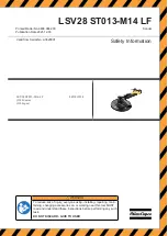 Atlas Copco LSV28 ST013-M14 LF Manual preview