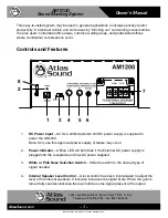 Preview for 7 page of Atlas AM1200 Owner'S Manual