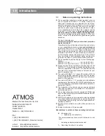 Preview for 3 page of Atmos C 31 Operating Instructions Manual