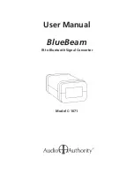 Preview for 1 page of Audio Authority BlueBeam C-1071 User Manual