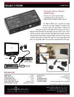 Audio Authority IR Converter C-1024A Specifications preview