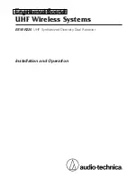 Preview for 1 page of Audio Technica ESW-R220 Installation And Operation Manual