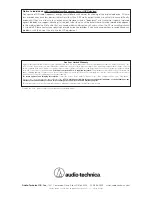 Preview for 8 page of Audio Technica ESW-R220 Installation And Operation Manual