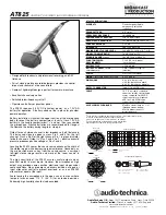 Audio Technica ONEPOINT AT825 Specifications preview