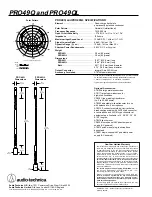 Preview for 2 page of Audio Technica PRO 49Q Specifications