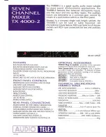 Preview for 2 page of AUDIO TELEX TX 4000-2 Brochure