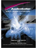 AudioBahn AT65 Operating Instructions Manual preview