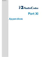 Preview for 265 page of AudioCodes 310HD Administrator'S Manual