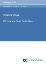 AudioCodes Device Duo Application Note preview