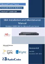 Preview for 1 page of AudioCodes Mediant 1000B SBA Installation And Maintenance Manual