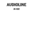 Preview for 2 page of AUDIOLINE M 4500 Operating Instructions Manual