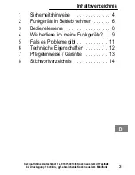 Preview for 3 page of AUDIOLINE PMR 15 Operating Instructions Manual