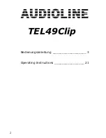 Preview for 2 page of AUDIOLINE TEL49 CLIP Operating Instructions Manual