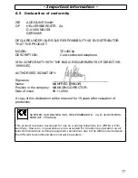 Preview for 37 page of AUDIOLINE TEL49 CLIP Operating Instructions Manual