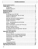 Preview for 2 page of AUDIOLINE VR R40 Operating Instructions Manual