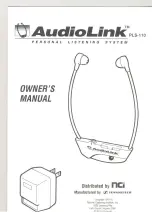 Preview for 1 page of AudioLink PLS-110 Manual