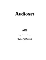 Audionet ART Owner'S Manual preview