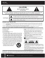 Preview for 2 page of AudioSource AMP1200VS Owner'S Manual