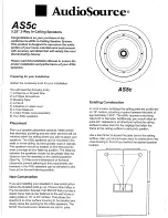 Preview for 1 page of AudioSource AS5c Installation Manual