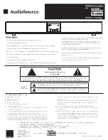 Preview for 2 page of AudioSource FS3D62 Quick Start Manual