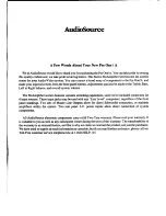 Preview for 3 page of AudioSource Pre One/A Owner'S Manual