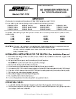 Audiovox CDC-TO2 Installation Manual preview