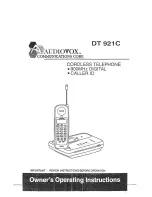 Preview for 1 page of Audiovox DT921C User Manual