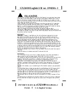 Preview for 5 page of Audiovox gx2400 Owner'S Manual