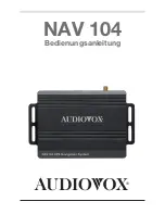 Preview for 1 page of Audiovox NAV 104 User Manual