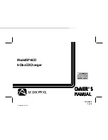 Preview for 1 page of Audiovox SP-6CDP Owner'S Manual