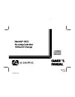 Audiovox SP10CDP Owner'S Manual preview