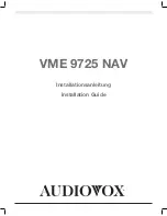 Audiovox VME 9725 Installation Manual preview